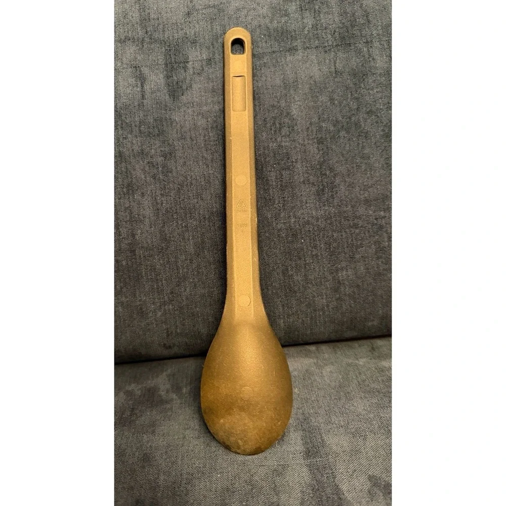 Vintage Rubbermaid Black Plastic Serving‎ Cooking Spoon 1973 Kitchen Utensil